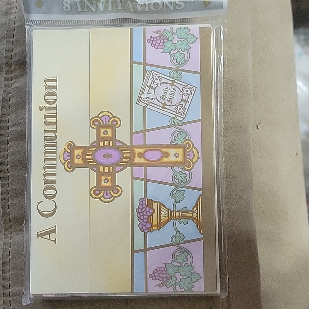 ✨️💲3️⃣ ✨️NEW- Confirmation Invitations (Pkg.  8 Invitations) Amscan